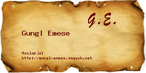 Gungl Emese névjegykártya